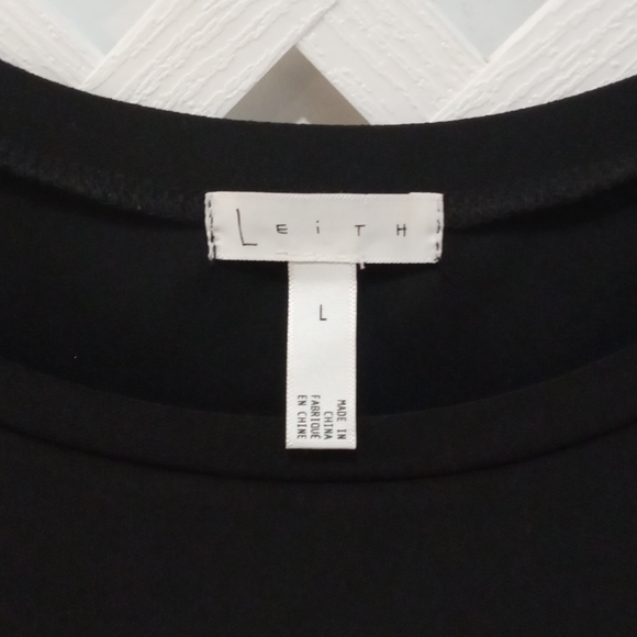 Leith 3/4 Sleeves Black Dress Size L - Picture 2 of 3